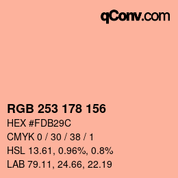 Color code: RGB 253 178 156 | qconv.com