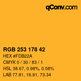 Color code: RGB 253 178 42 | qconv.com