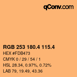 カラーコード: RGB 253 180.4 115.4 | qconv.com