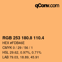 カラーコード: RGB 253 180.8 110.4 | qconv.com