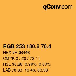 カラーコード: RGB 253 180.8 70.4 | qconv.com