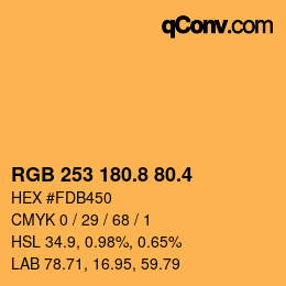 カラーコード: RGB 253 180.8 80.4 | qconv.com