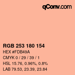 Color code: RGB 253 180 154 | qconv.com