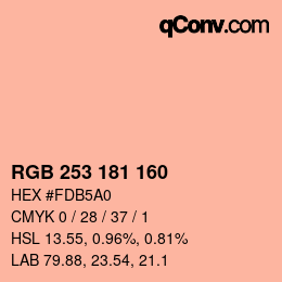 Color code: RGB 253 181 160 | qconv.com