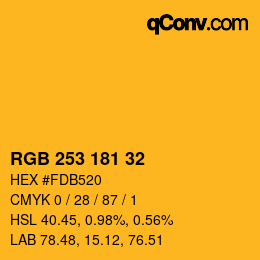 Color code: RGB 253 181 32 | qconv.com