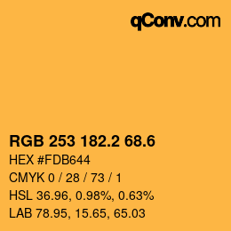 カラーコード: RGB 253 182.2 68.6 | qconv.com