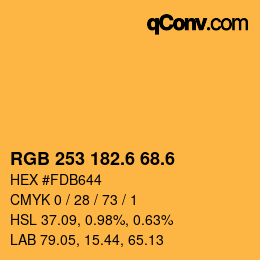 カラーコード: RGB 253 182.6 68.6 | qconv.com