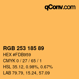 Color code: RGB 253 185 89 | qconv.com