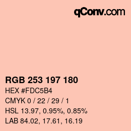Color code: RGB 253 197 180 | qconv.com