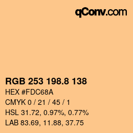 Color code: RGB 253 198.8 138 | qconv.com