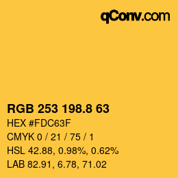 Color code: RGB 253 198.8 63 | qconv.com