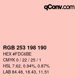 Color code: RGB 253 198 190 | qconv.com