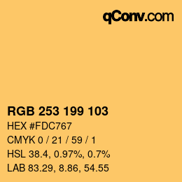 Color code: RGB 253 199 103 | qconv.com