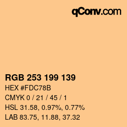 Color code: RGB 253 199 139 | qconv.com