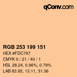 Color code: RGB 253 199 151 | qconv.com