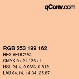カラーコード: RGB 253 199 162 | qconv.com