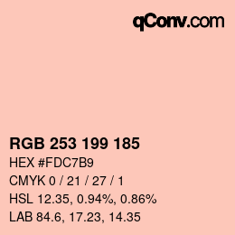 Color code: RGB 253 199 185 | qconv.com