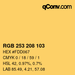Color code: RGB 253 208 103 | qconv.com
