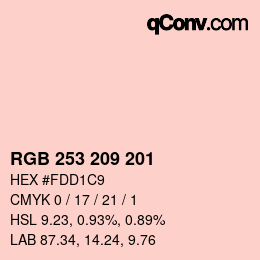 Color code: RGB 253 209 201 | qconv.com