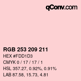 Color code: RGB 253 209 211 | qconv.com