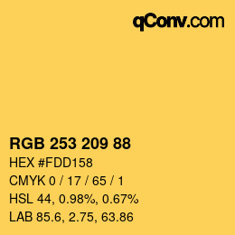 Color code: RGB 253 209 88 | qconv.com