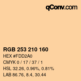 Color code: RGB 253 210 160 | qconv.com
