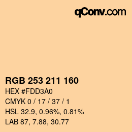 Color code: RGB 253 211 160 | qconv.com
