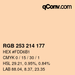 Color code: RGB 253 214 177 | qconv.com