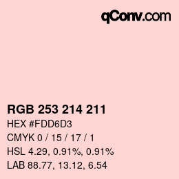 Color code: RGB 253 214 211 | qconv.com
