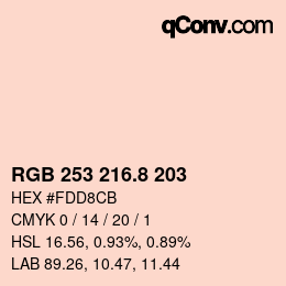 Color code: RGB 253 216.8 203 | qconv.com