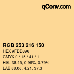 Farbcode: RGB 253 216 150 | qconv.com