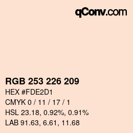 Color code: RGB 253 226 209 | qconv.com