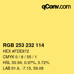 カラーコード: RGB 253 232 114 | qconv.com