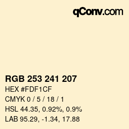 Código de color: RGB 253 241 207 | qconv.com