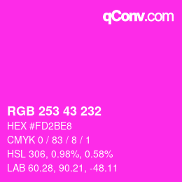 Color code: RGB 253 43 232 | qconv.com