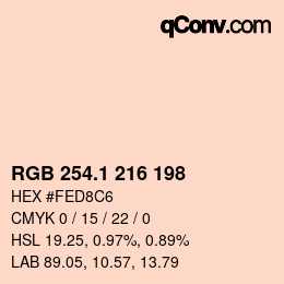 カラーコード: RGB 254.1 216 198 | qconv.com