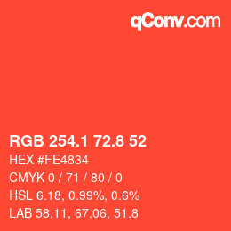 Color code: RGB 254.1 72.8 52 | qconv.com