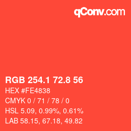Color code: RGB 254.1 72.8 56 | qconv.com