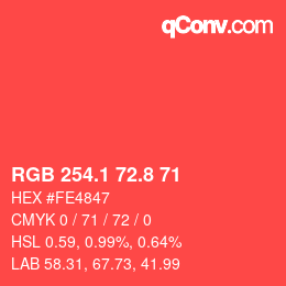 Color code: RGB 254.1 72.8 71 | qconv.com