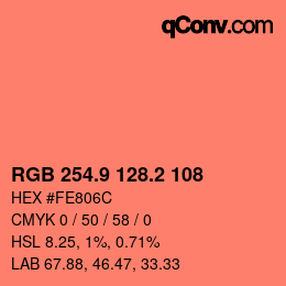 Color code: RGB 254.9 128.2 108 | qconv.com