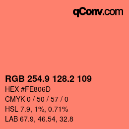 Color code: RGB 254.9 128.2 109 | qconv.com
