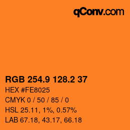 Color code: RGB 254.9 128.2 37 | qconv.com