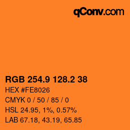 Color code: RGB 254.9 128.2 38 | qconv.com