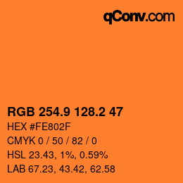 Color code: RGB 254.9 128.2 47 | qconv.com