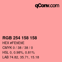 Color code: RGB 254 158 158 | qconv.com