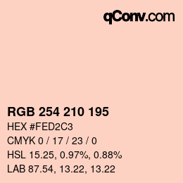 Color code: RGB 254 210 195 | qconv.com