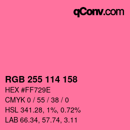 Color code: RGB 255 114 158 | qconv.com