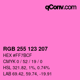 Farbcode: RGB 255 123 207 | qconv.com