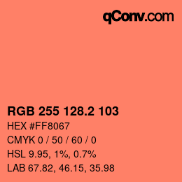 Color code: RGB 255 128.2 103 | qconv.com