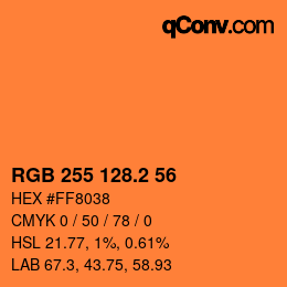 Color code: RGB 255 128.2 56 | qconv.com